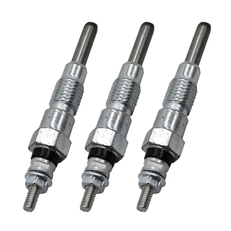 Excellent-3PCS 15951-65510 1595165510 15951-65512 Engine Heater Glow Plugs 10Mm For Kubota Engine D650 D750 D850 D950 D1102 D130