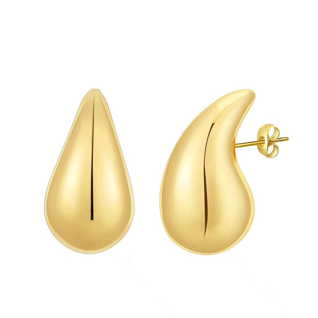 High-End Teardrop Titanium Steel Earrings: Unique and Stylish Dopamine Studs for Women