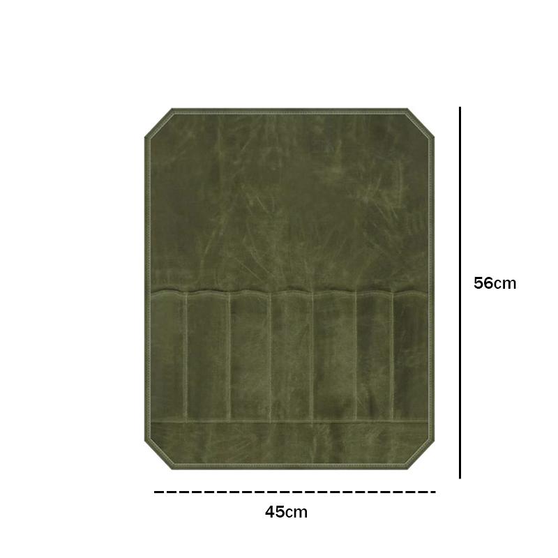 

Сумка-рулон для ножей с 7 отделениями, большая вместимость, удобная для переноски, водонепроницаемый портативный органайзер для кухонных ножей, чехол для хранения хаки