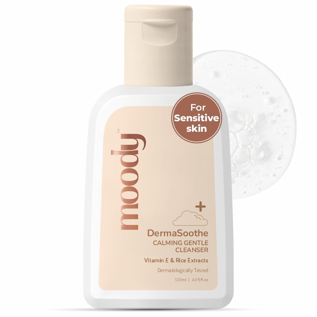 Moody Derma Успокаивающее Очищающее Средство Для Лица Восстанавливающее Барьер С Керамидами, Витамином Е И Экстрактом Риса | Средство Для Умывания Комбинированной Кожи | Чувствительная Кожа F