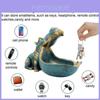 Resin Hippo Figurine Candy Dish Key Holder For Home Decor Gift