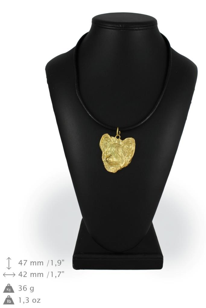 Papillon, Continental Toy Spaniel, Butterfly dog - Dog necklace in gift box, gold-plated pendant for dog fan, striking jewellery by Art-Dog