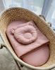 Baby bedding with filling, duvet and Teddy bear shaped pillow - 2-piece set - dusty pink