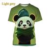 Summer Cute Panda 3D Printed Casual Short Sleeve T-Shirts Women’s