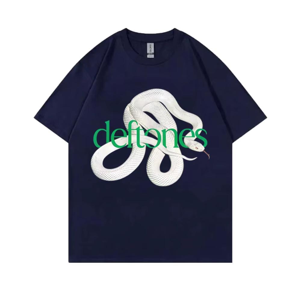 Rock Band Deftones Magliette Musica Privata Grafica Serpente Maglietta Uomo Donna Vintage Alternativo Heavy Metal Maglietta Oversize Top