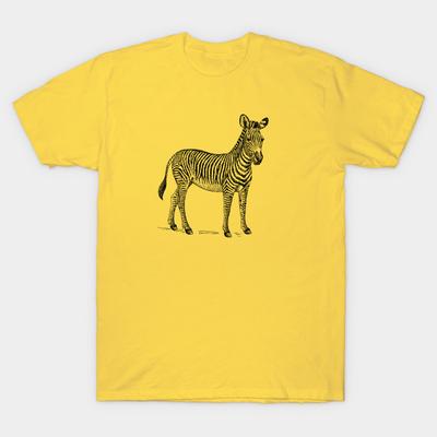 Man T-Shirt 100% Cotton Tees Funny Print Tops Zebra Tshirt Ullzang 90S Korean Style Tees