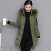 Women Winter Outwear Korean Big Fur Collar Down Cotton Parka Women Slim Mid-Long Fashion Overcoat Warm Thick Wadded Jacket Coat