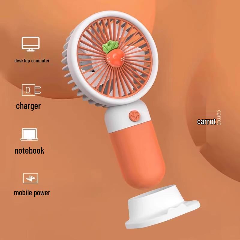 High-Speed Portable USB Rechargeable Handheld Fan - Compact Wireless Desktop Fan for Students USB Charging