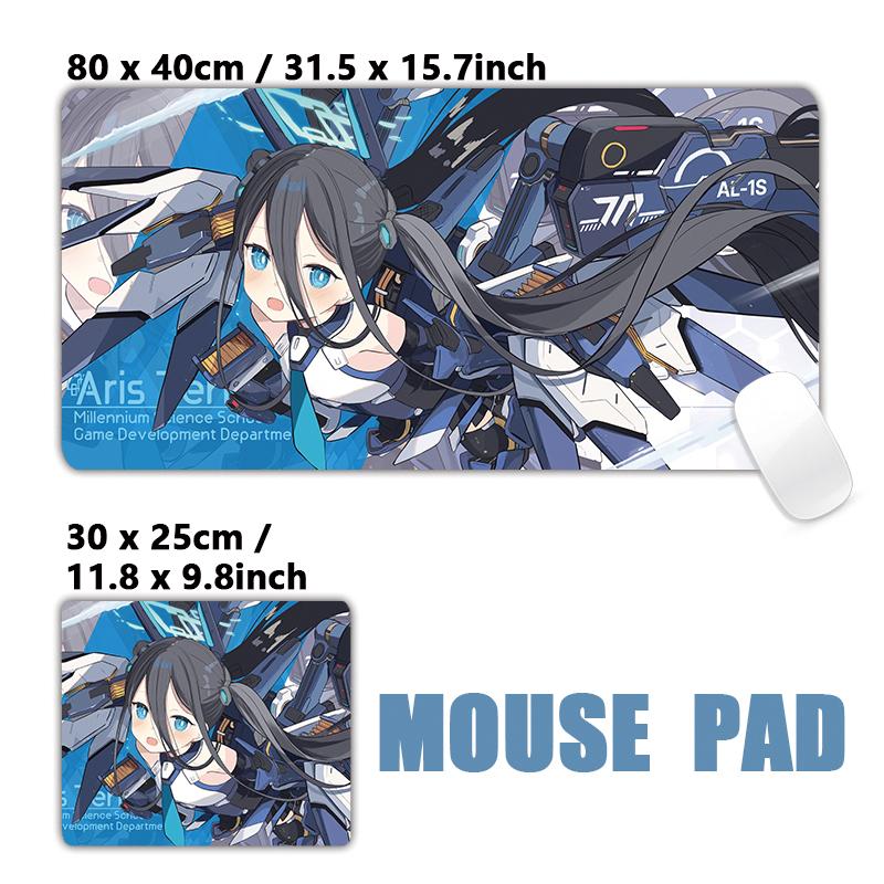 Blue Archive Hina Tsukatsuki Rio Tendou Arisu Alice Hasumi Kisaki Design Anime Game Mouse Pad Mousepad XL 400x800x2mm