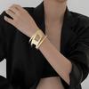 Metal Double-layer Hollow Arm Ring Bracelet Niche Fashion Personality Exaggerated Bracelet Women's Simple High-end Jewelry