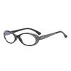 Women's Luxury Diamond Reading Glasses Trendy New Far Sight Eyeglasses for Men Ladies Blue Light Blocking Eyewear 0+1.0+4.0