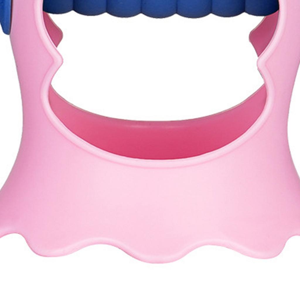 Baby Beißring Silikon Sicher Gratfrei Anti-Fall Beruhigender Hand-Schnuller für Säuglinge Rosa
