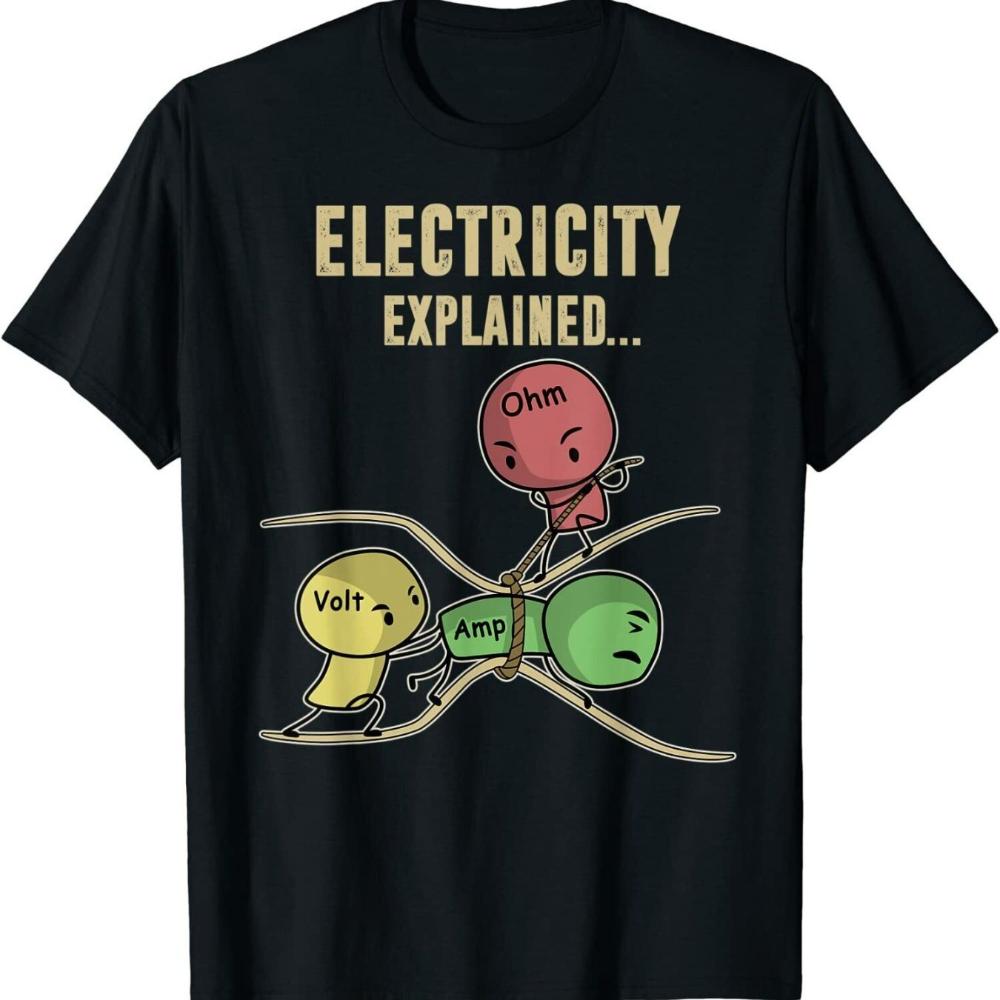 

Funny Ohm s Law Physics T-Shirt with V=IR Equation Ohm s Law Circuit Diagrams Voltage Current Resistance Design S разноцветный