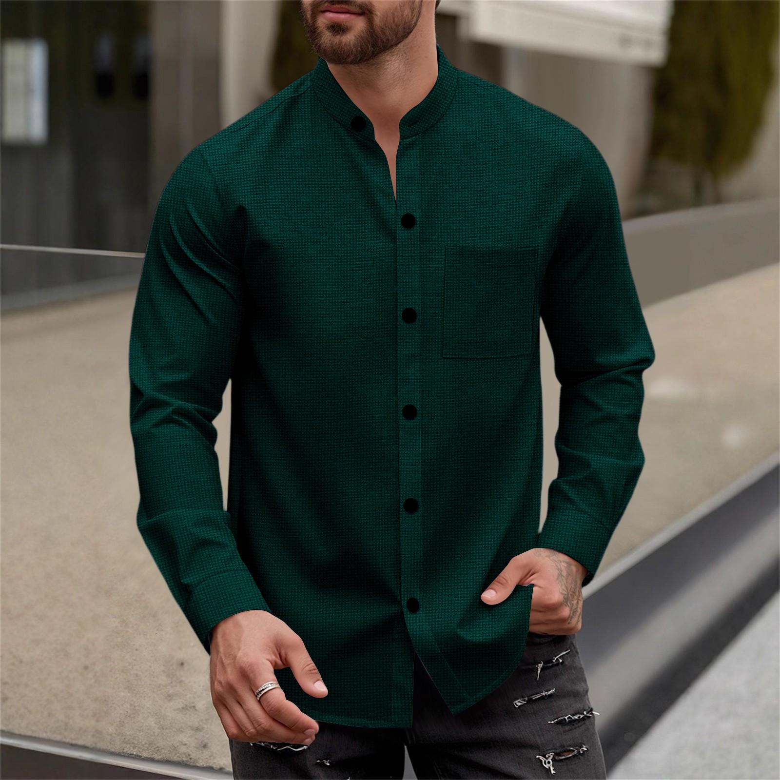 

Men s Loose Casual Long-sleeved Lapel Zip-up Hoodie L