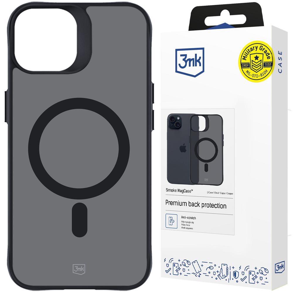 3MK Smoke MagCase iPhone 15 Plus 6.7" (Apple iPhone 15 Plus), Smartphone Hülle, Grau, Transparent - Bild 3