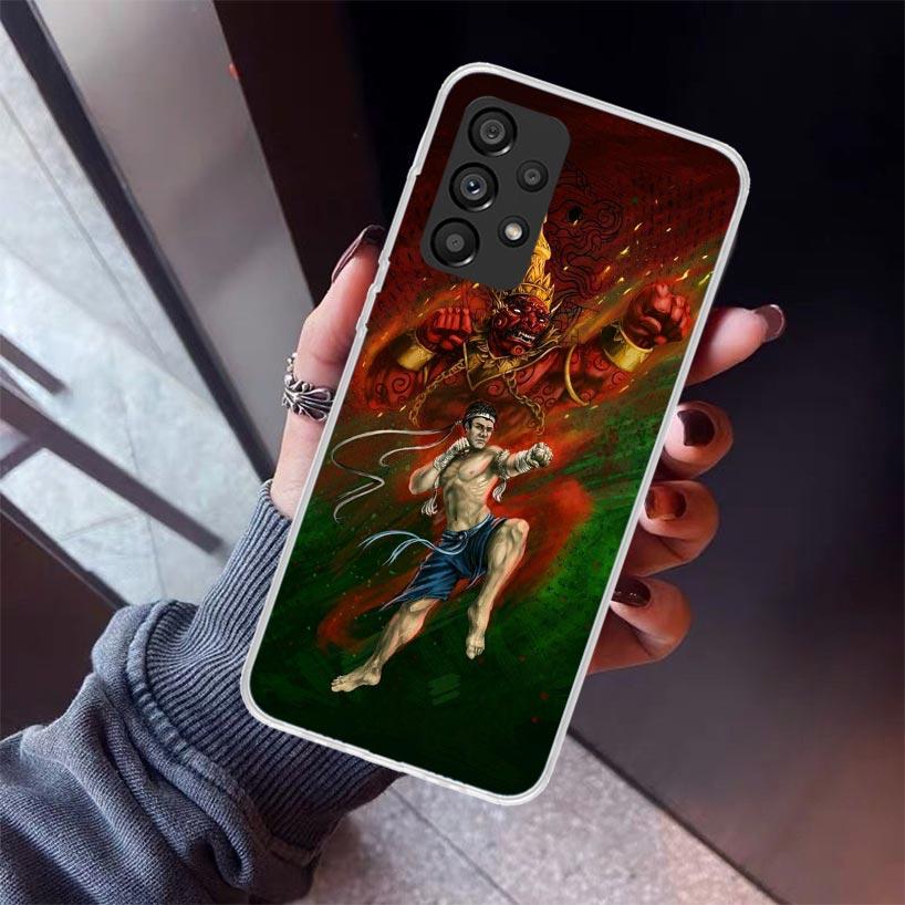 Muay Thai Fight Boxing Phone Case For Samsung Galaxy A17 A57 A37 A16 A26 A36 A56 A15 A25 A35 A55 A14 A13 A54 A53 A34 A24 A33 A23