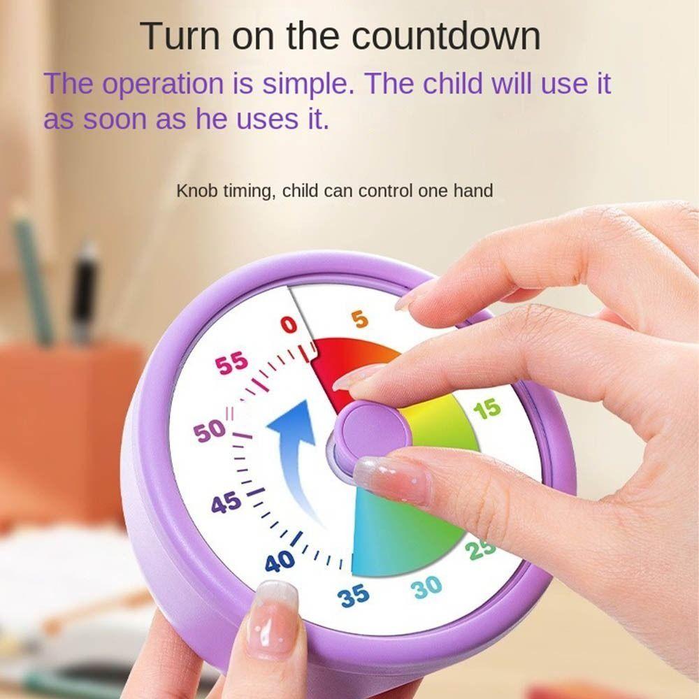 Self-discipline Visual Timer Ultra Silent Classroom Timer Kitchen Timer  Kids Study Tool