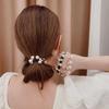 Glitzernde Strasssteine Faux Perlen Dekor Haargummi Koreanischer Stil Geflochtenes Elastisches Haarseil Haarschmuck