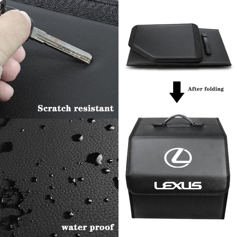 2026 Hot Interior Stickers Car Storage Bag Organizer Vehicle Foldable Trunk Box For Lexus LS LC RZ IS350 ES300 GS350 CT200h GX46