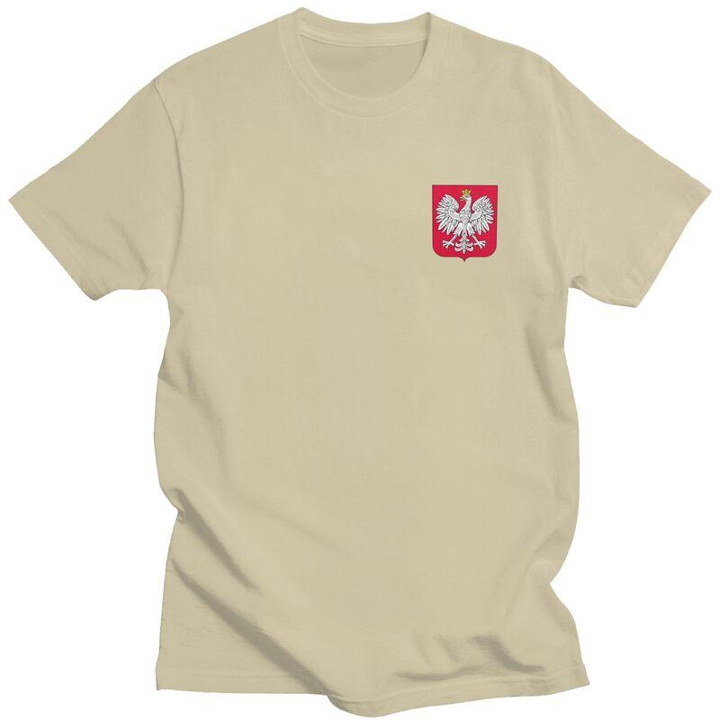 Custom Kingdom Of Poland Flag T Shirts Short Sleeve Cotton Streetwear Tshirt Casual Polska Coat Of Arms Tee Loose Fit Clothes