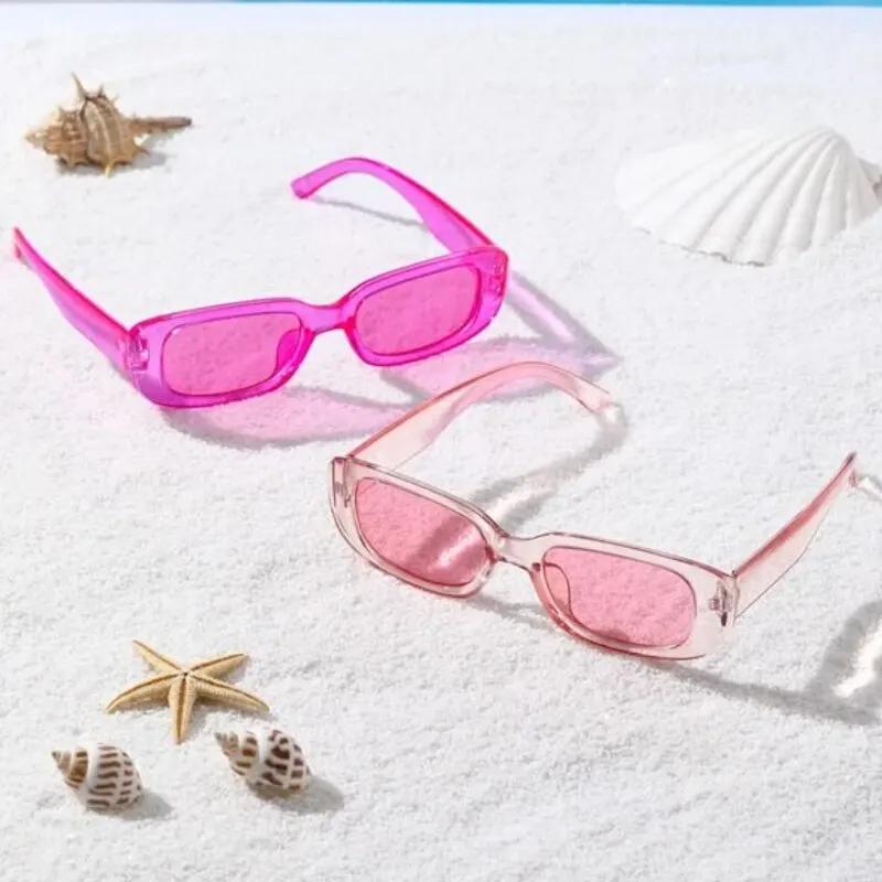 2Pcs Women Sports Glasses Vintage Mirrored Cat Eye Sunglasses Retro Small Frame Uv400 Eyewear Fashion Ladies Driver Goggles