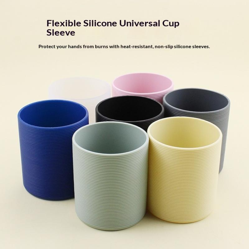 6.5*8.5Cm Insulated Silicone Protective Sleeve For Water Bottle Anti-Slip Protection Covers Reusable Silicone Sleev