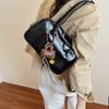 Korean Stylish Square Bag Solid Color Versatile Bowling Bag Hot-selling Retro Shoulder Bag New Style High-quality Pu Leather Bag