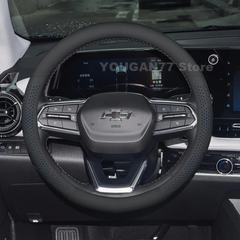 Leather Car Steering Wheel Cover For Chevrolet Equinox 2017-2023 Covers For Covers Auto interior Chevrolet Equinox Accessories jt2