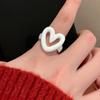 Bequeme Passform Hohl Geometrische Herzringe Vielseitig für Jeden Anlass Unisex Schmuck
