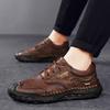 Men's Plus Size Ultra-fiber Casual Low-top Hand-stitched Shoes