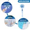 ABS Light Up Snowflake Wand Princess Glow Snowflake Wand Flashing Snow Star Wands  Children Toy