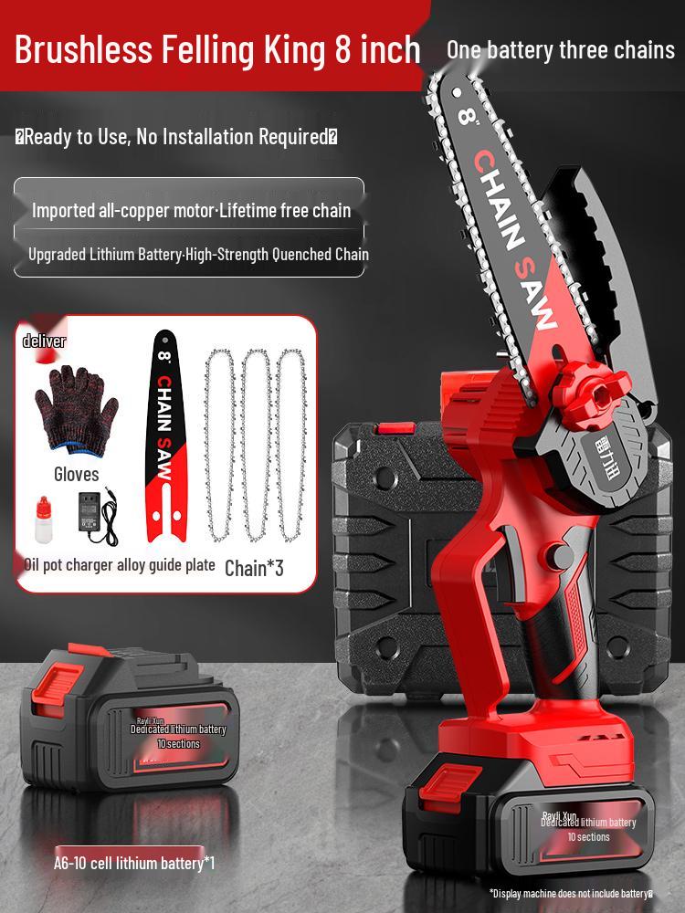 Rechargeable Handheld Electric Chainsaw for Tree Cutting and Firewood