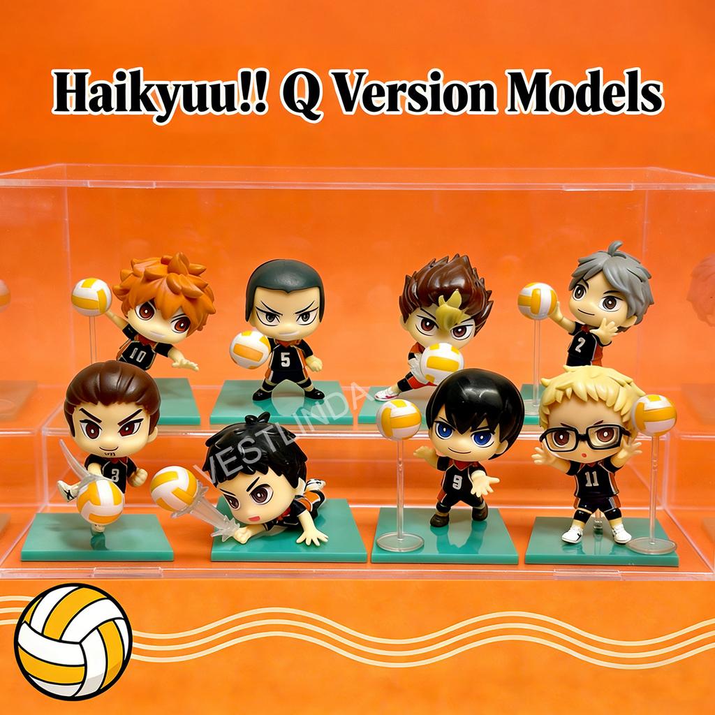 Volleyball Junior Model Decoration Cute Q Version Anime PVC Doll Classic Anime Characters Trendy Collectibles Christmas Toy Gift