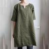 BITCED Fashion Summer Spring Solid Color Print Short Sleeve V-Neck Casual Dresses