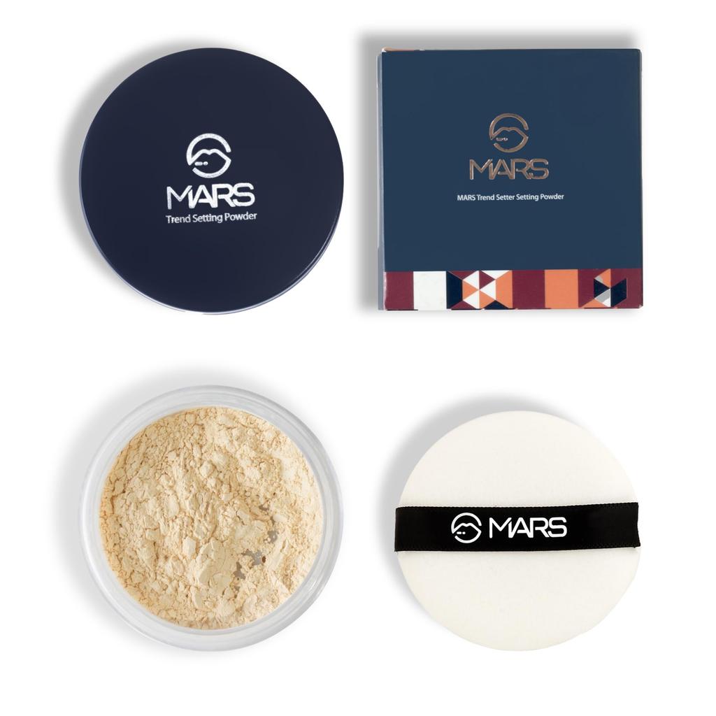 MARS Trendsetzendes mattes loses Puder für alle Hauttypen | Leicht & Langanhaltend | Ultrafeines Fixierpuder für alle Hauttypen für das Gesichts-Make-up