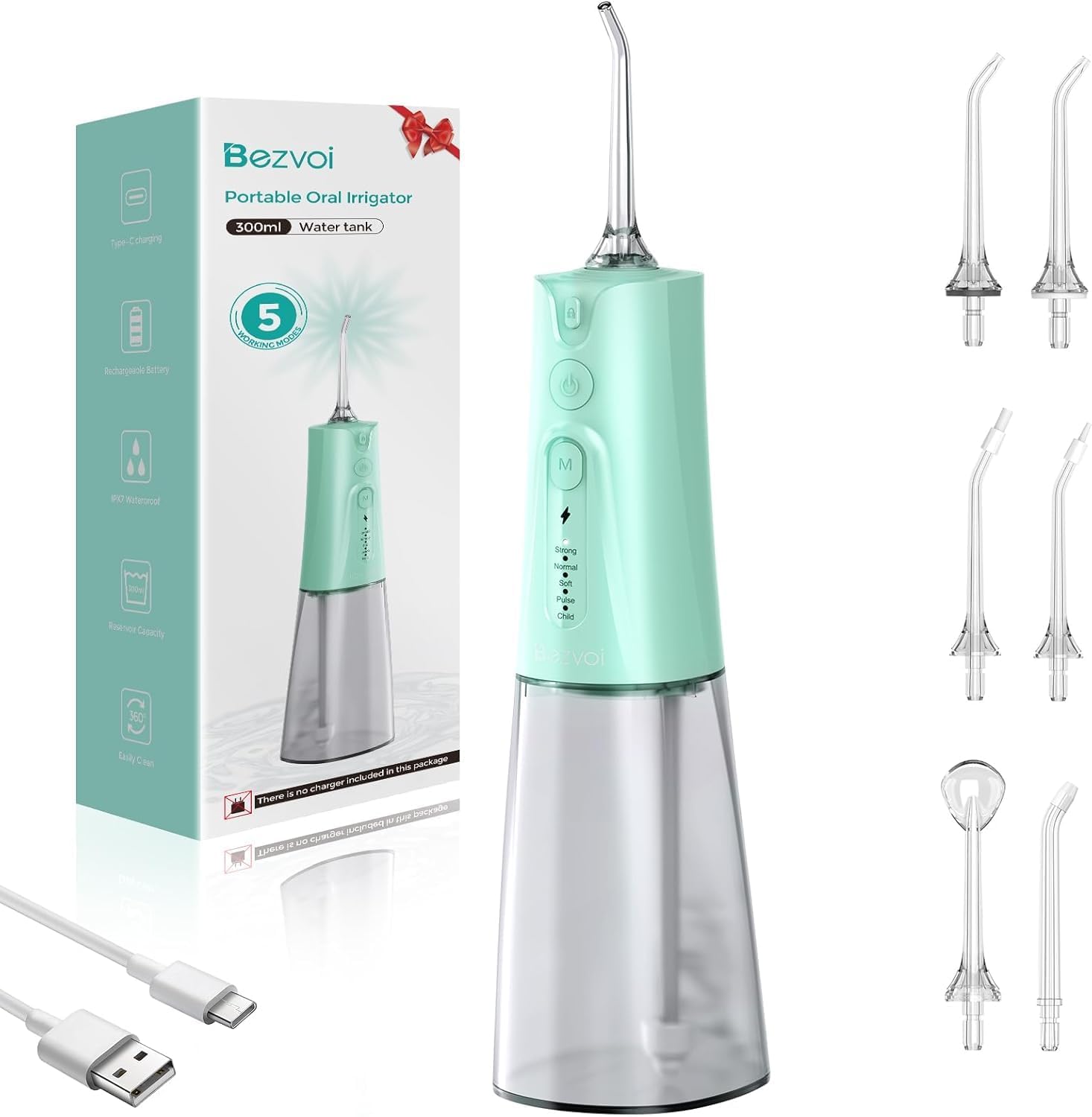 

Teeth Pick: 5 Modes Cordless Water Dental Portable Rechargeable Waterproof Electric Water United States