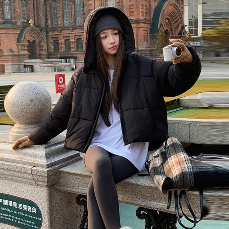 

Зимняя Новая Короткая Куртка с Капюшоном и Мягкой Хлопковой Подкладкой Женская Повседневная Куртка-Хлебница. XL