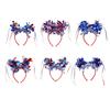 Patriotic Headband For Independence Day With Stripes Design Comfortable Plastic Hair Accessories For Adults Kids
