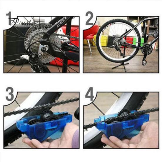 Fahrradkettenreiniger, klar sichtbar, tragbar, MTB, Mountain Road Bike, Kettenwäscher, Reinigungsbürste, Werkzeug, Fahrradzubehör