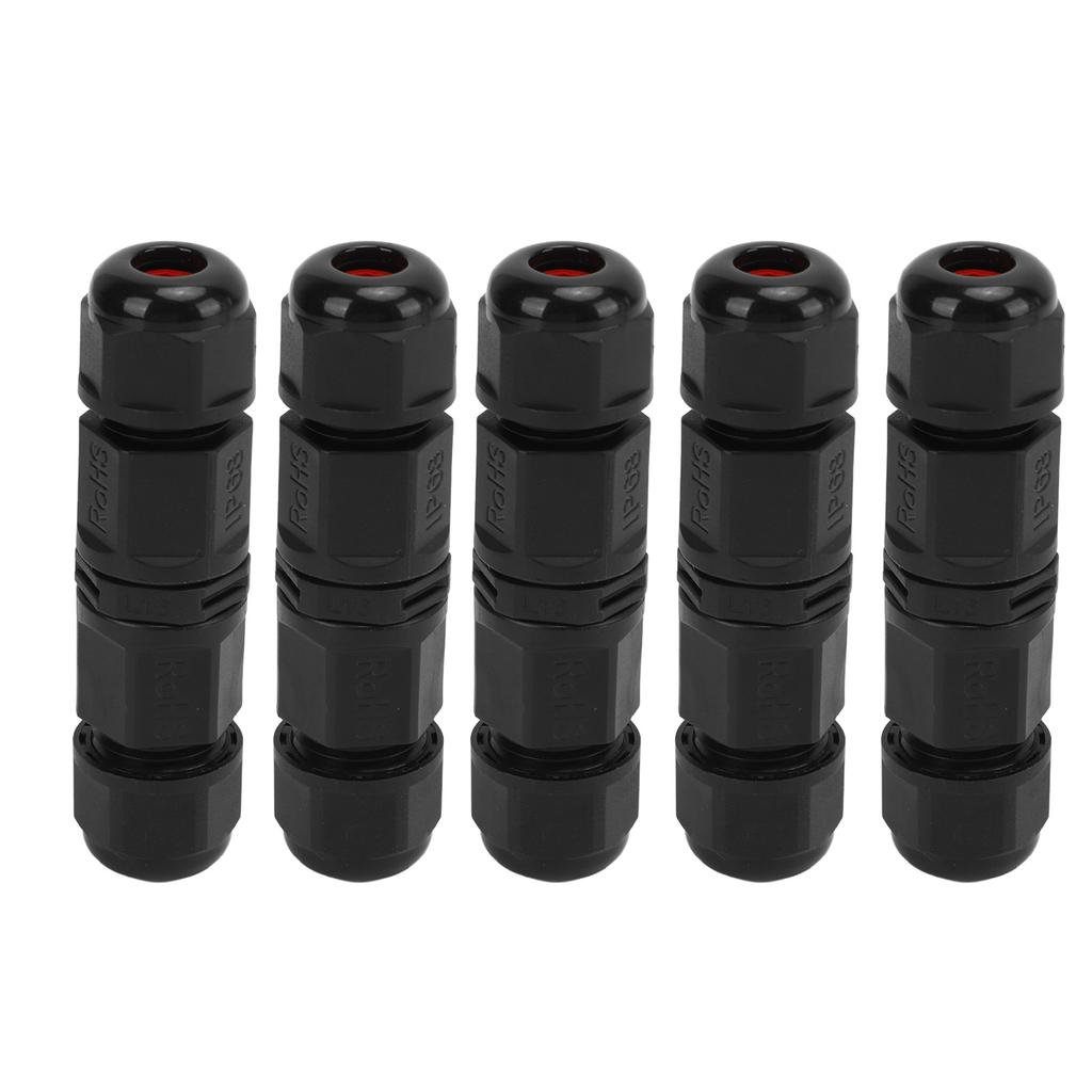 5 Pcs Waterproof Aviation Connector 380V IP68 Waterproof Screw Crimping Electrical Connector for Industrial Equipment