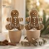 Christmas Outdoor Yard Decoration Gingerbread Man Garden Stake, Acrylic Cute Holiday Lawn Art 2D Flat for Patio Decor Durable Stake