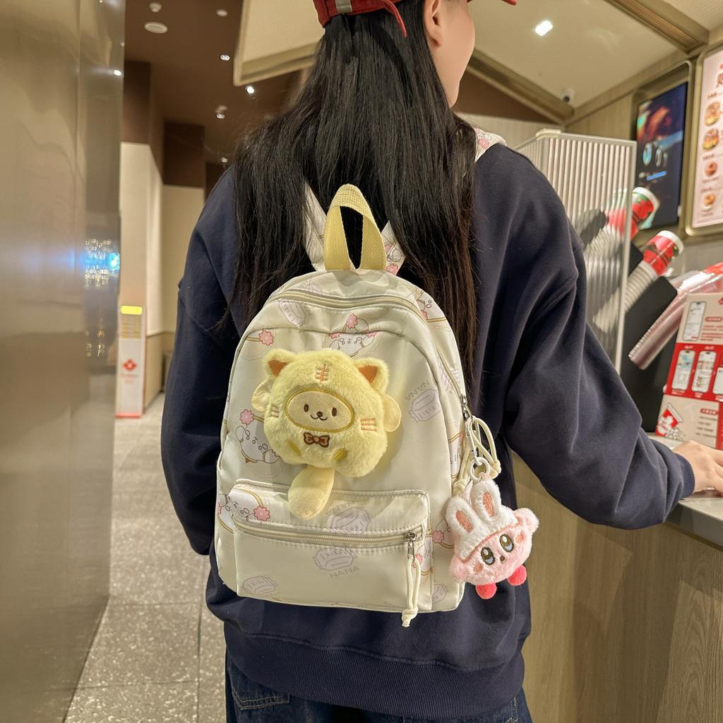 Schoolbag1011 autumn and winter new lightweight plush pendant cute little schoolbag girl cartoon travel backpack
