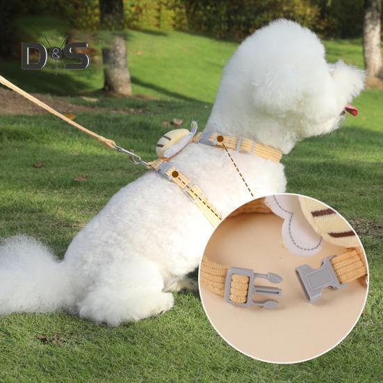 Zestaw szelek i smyczy dla kota Regulowane szelki dla zwierząt domowych z kreskówkową pszczołą dla małych i średnich psów i kotów Szelki i smycz dla zwierząt domowych odporne na ucieczki do spacerów na świeżym powietrzu