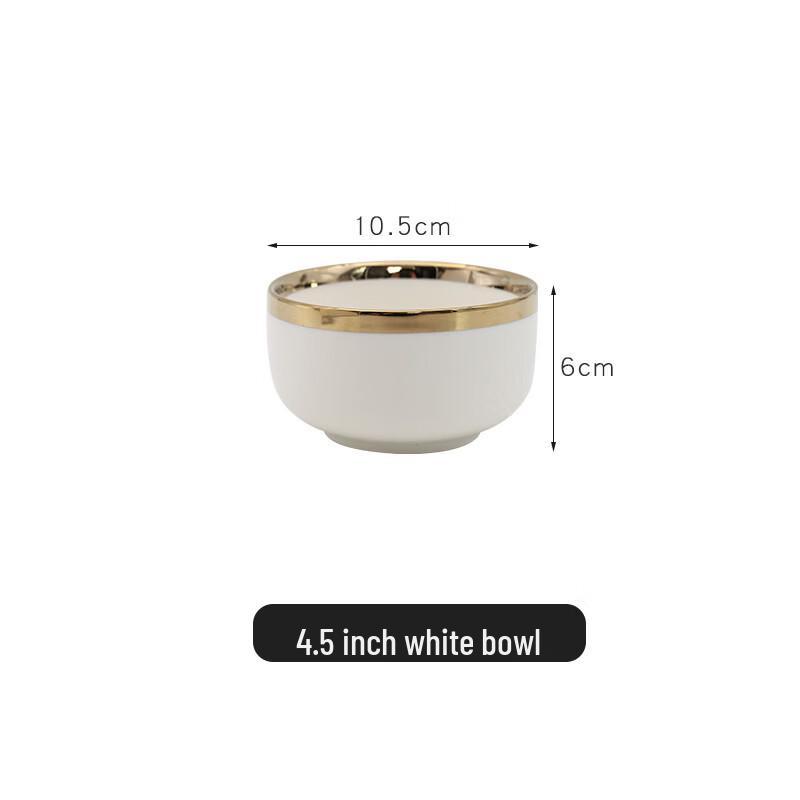 

Nordic Gold Rim Ceramic Serving Bowl Set