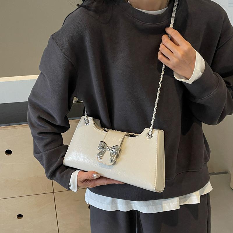 2024 New Fashion Bow-knot Shoulder Bag With High-end Design In Black