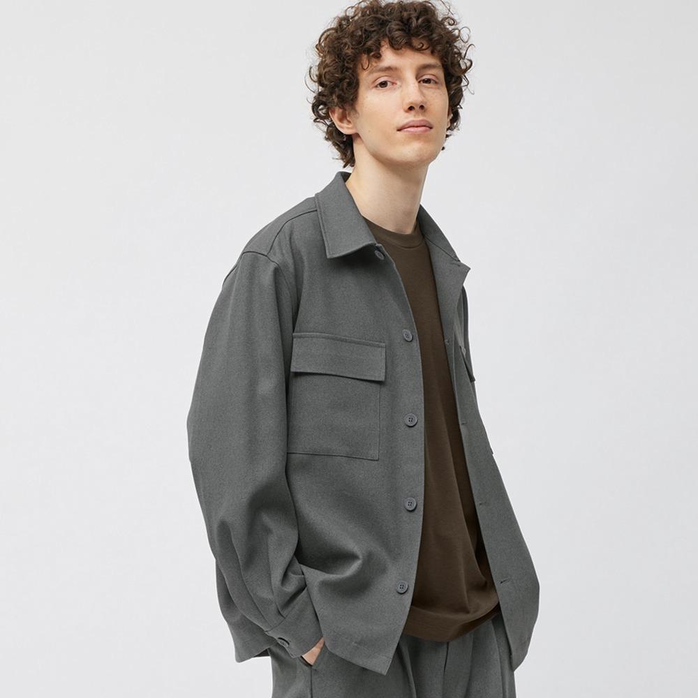 

GU by Uniqlo рубашка с двумя карманами и длинными рукавами OSB+EC, можно установить