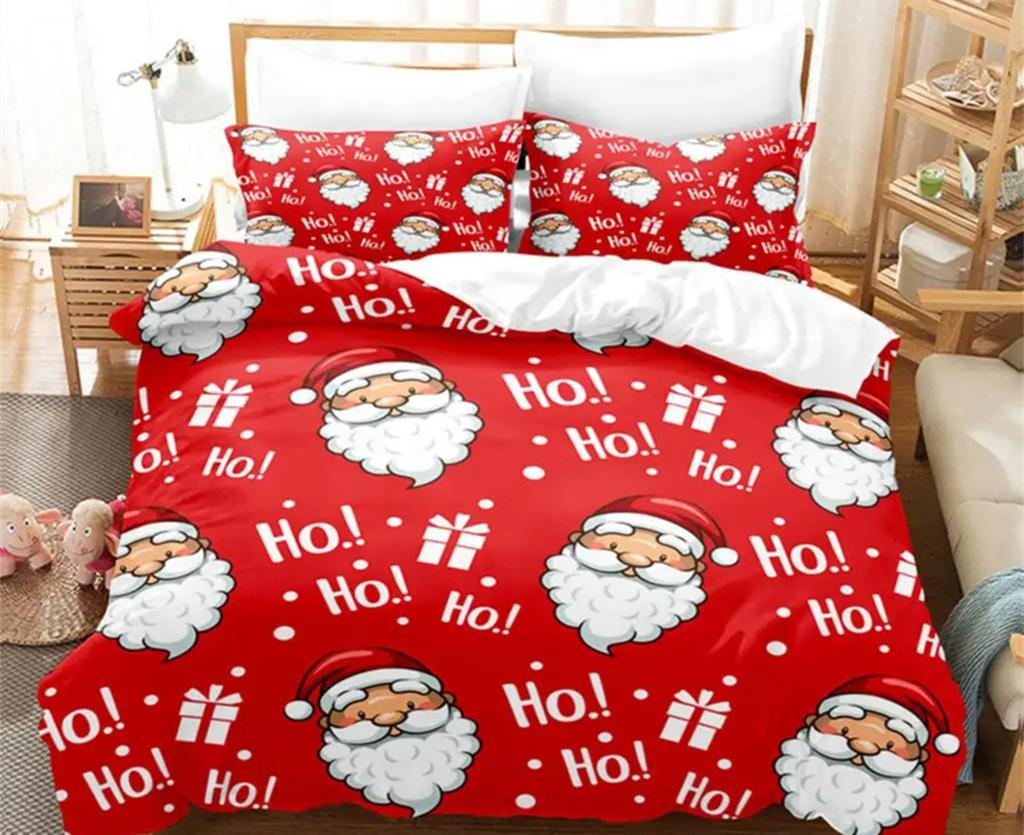 Stylish Elegant Twin Queen King Double Full Single Quilt Comforter Christmas Pillow Case 3PCS Bedroom Decor Women Gift