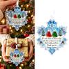 Decorative Acrylic Gifts Snowflake-Shaped Sea Glass Ornament, Christmas Friendship Keepsake, Coastal Inspired Holiday Home Decorations Tree