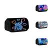 Stitch Double Layer Pencil Case For Students With Polyester Material And Storage Space