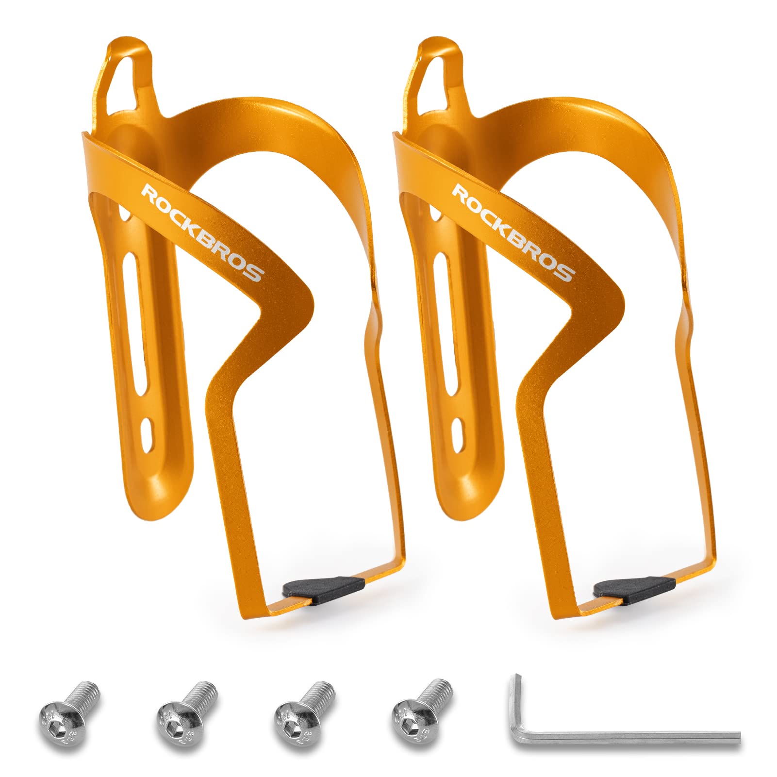 

ROCKBROS Bicycle Bottle Drink for Road Aluminum Anodized Set of Available in Five Includes Installation Tools Cages, Holders, Lightweight, Bikes,